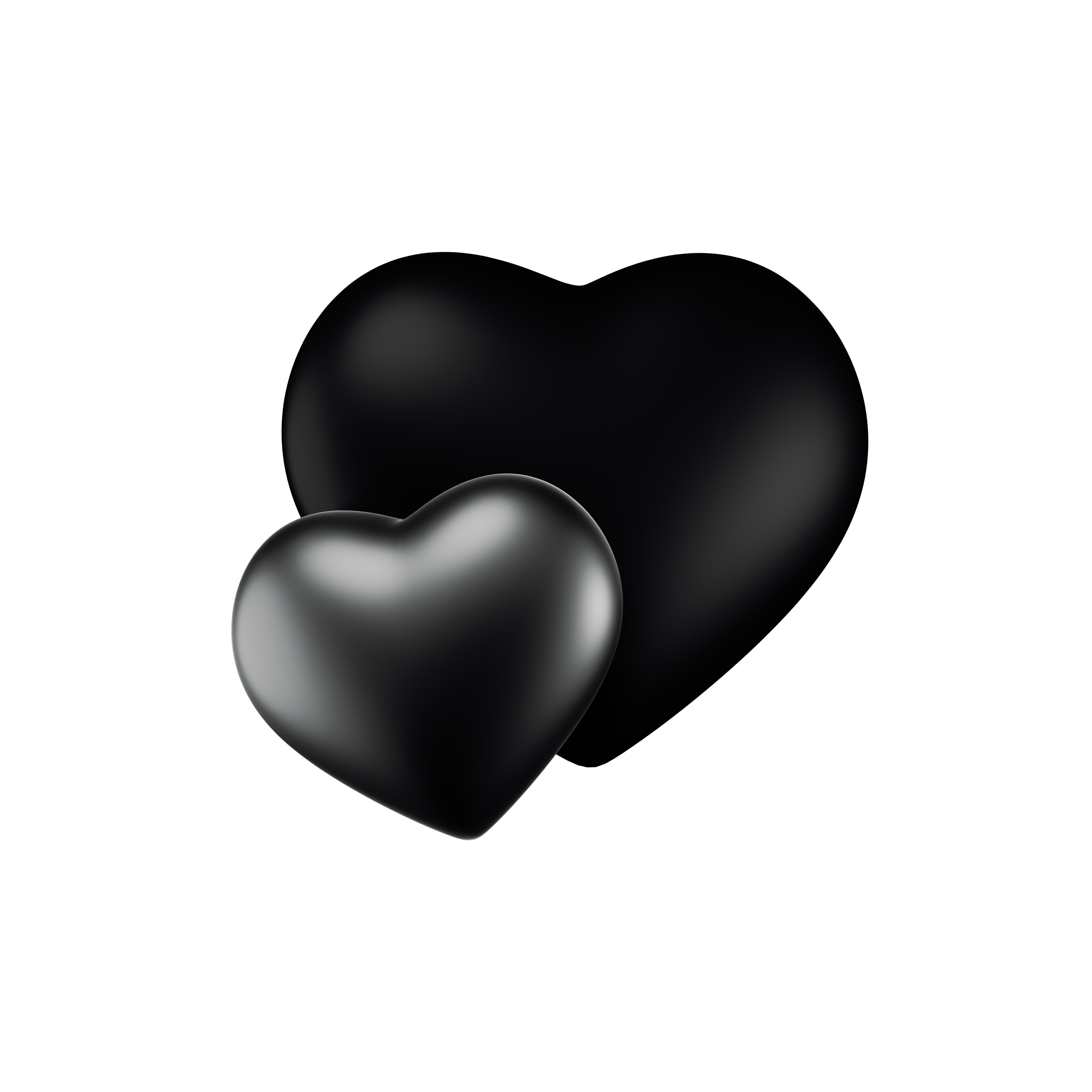 Two love hearts